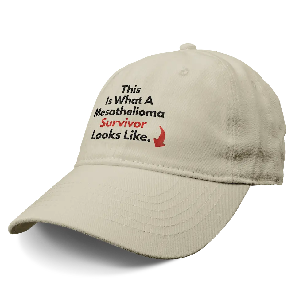 "What A Mesothelioma Survivor Looks Like" Baseball Cap teelaunch