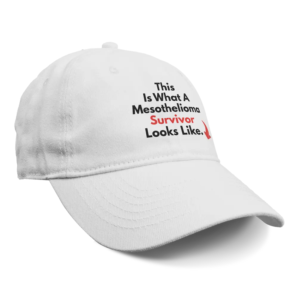 "What A Mesothelioma Survivor Looks Like" Baseball Cap teelaunch