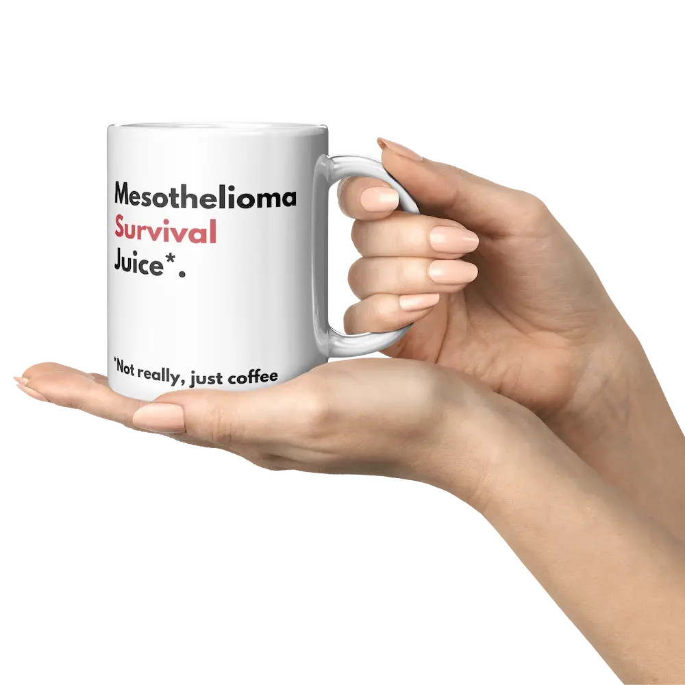 FLASH SALE - "Mesothelioma Survival Juice*" 11oz White Mug teelaunch