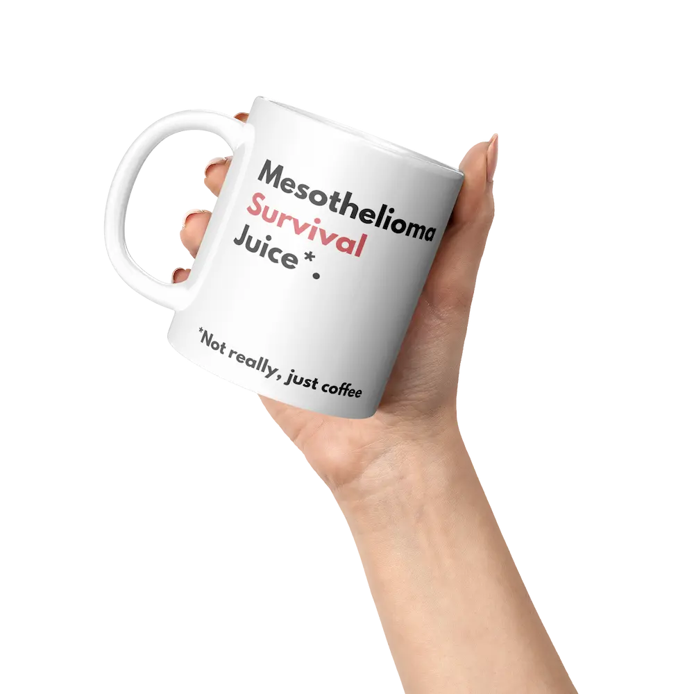 FLASH SALE - "Mesothelioma Survival Juice*" 11oz White Mug teelaunch
