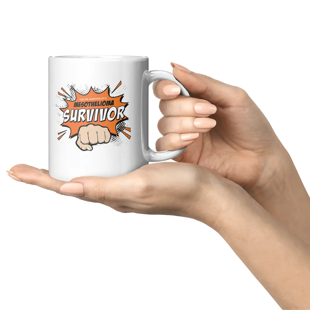 Limited Edition: "Looking At A Mesothelioma Survivor" - 11oz White Mug teelaunch