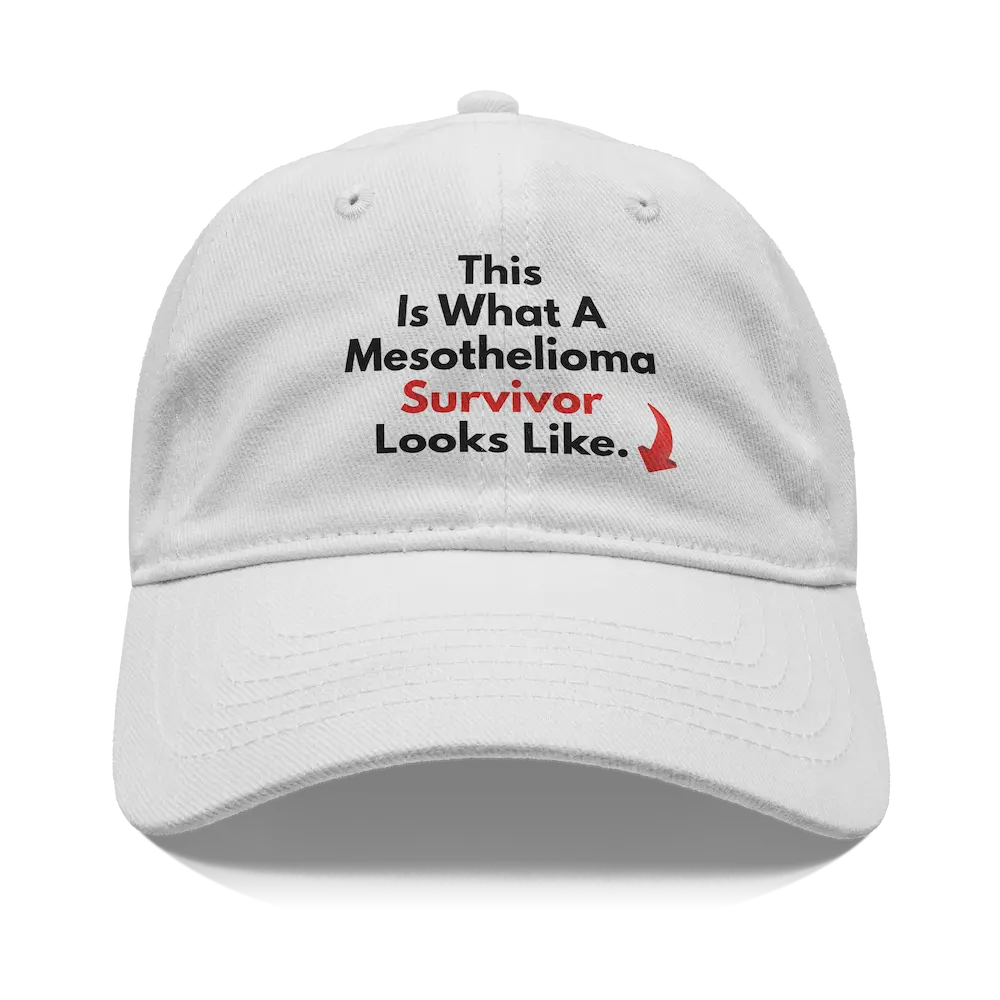"What A Mesothelioma Survivor Looks Like" Baseball Cap teelaunch